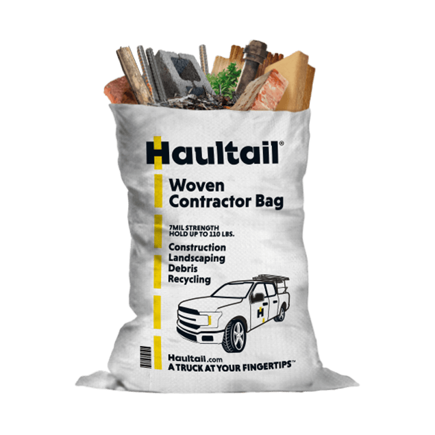 Haultail Woven Contractor-Bag 42-Gallons White Outdoor