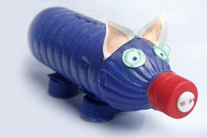 Piggy Bank Made By Recycled Plastic Bottle