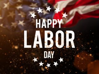 Happy Labor day banner, american patriotic background